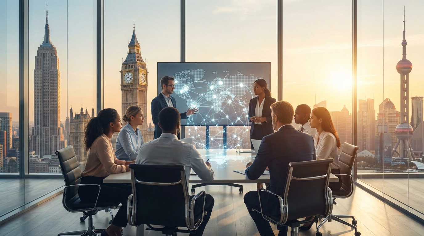 Connected global recruitment operations across multiple regions