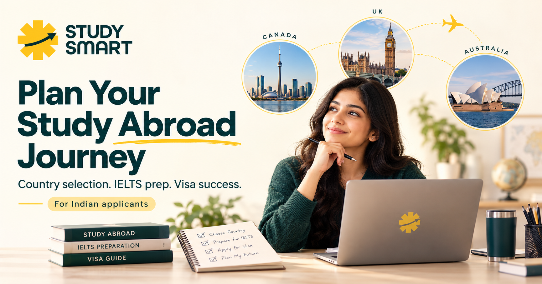 Complete Study Abroad Guide: Country Selection, IELTS Prep, and Student Visa Success for Indian Applicants