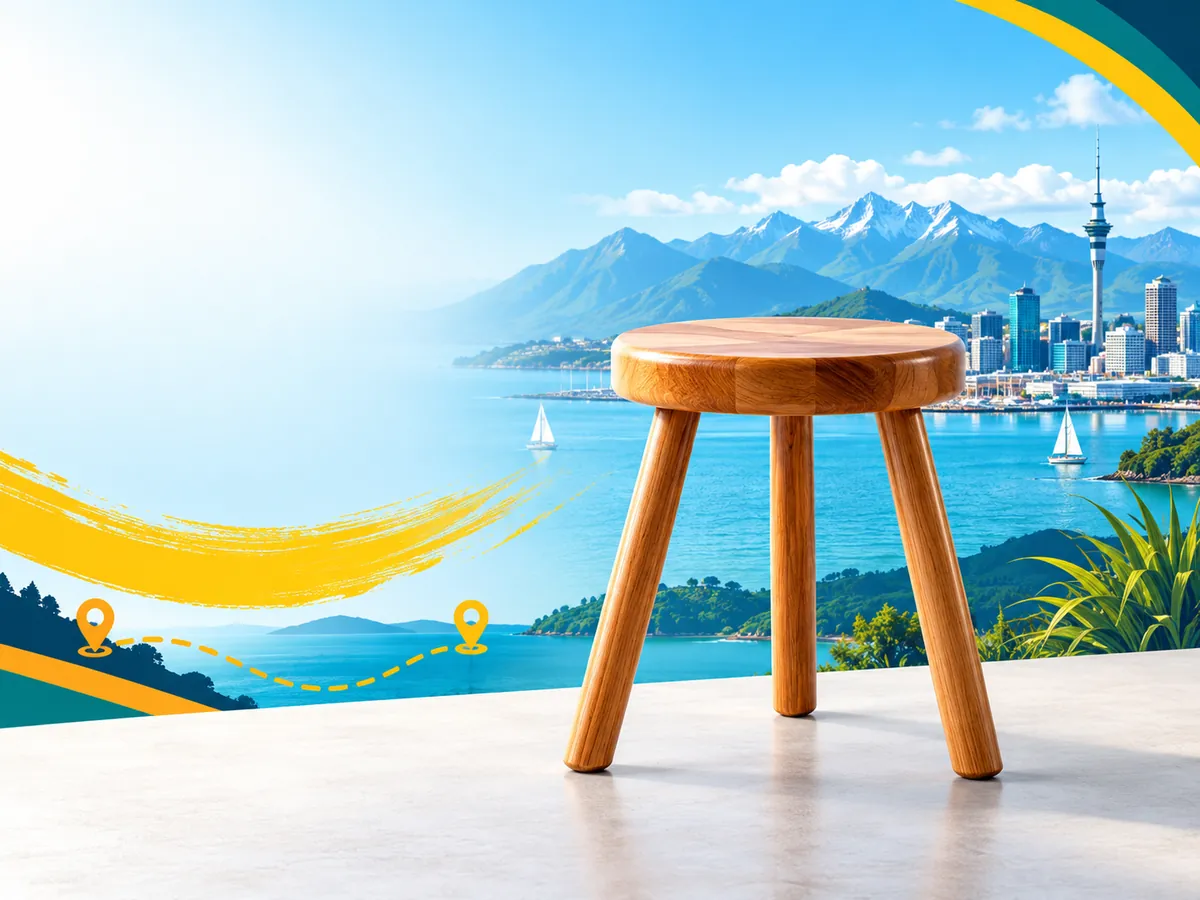 A sturdy three-legged stool, standing for the three eligibility pillars: the student, the co-applicant, and the institution.