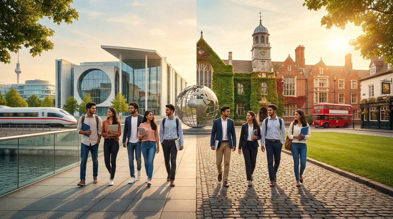 Germany vs UK for Indian Students: Cost, Work Rights, and Career Outcomes
