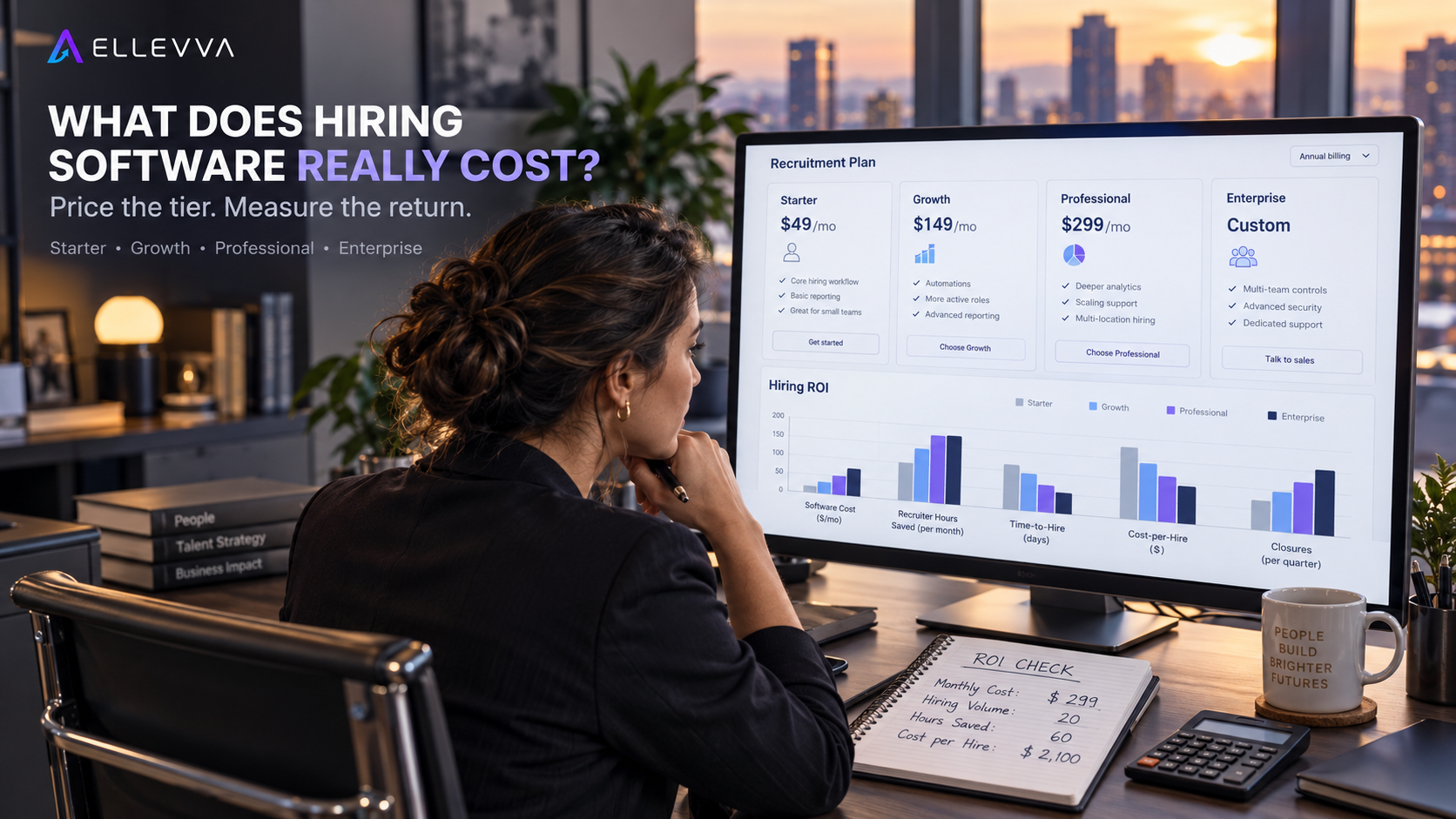 Recruitment software ROI across Starter, Growth, and Enterprise tiers