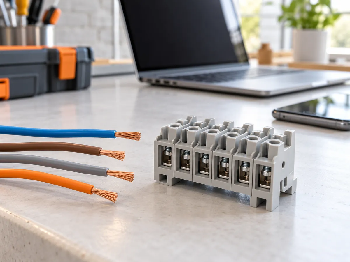 Colored cable ends hang loose next to an empty terminal block, a metaphor for scattered updates with no shared record.